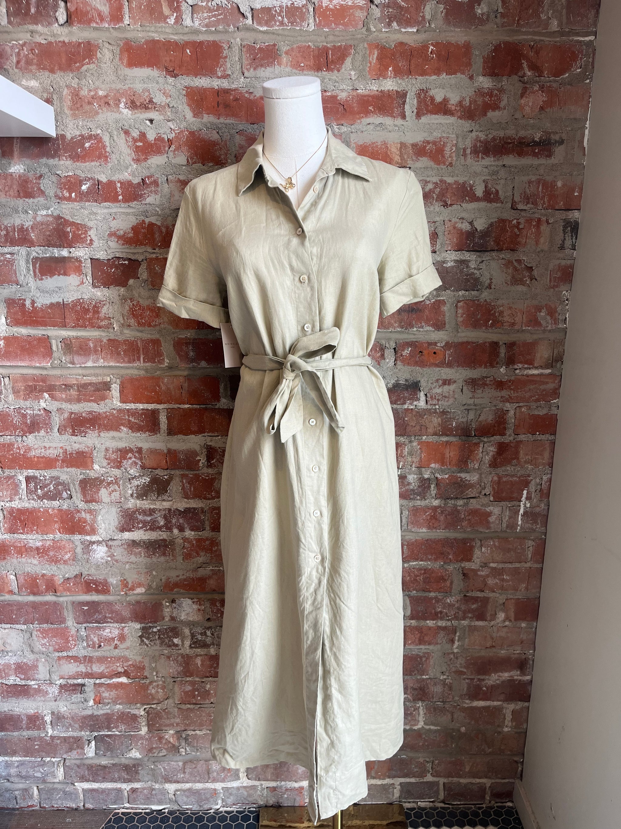XXS) Wilfred Eleta Linen Maxi Dress  Wrinkled Boutique