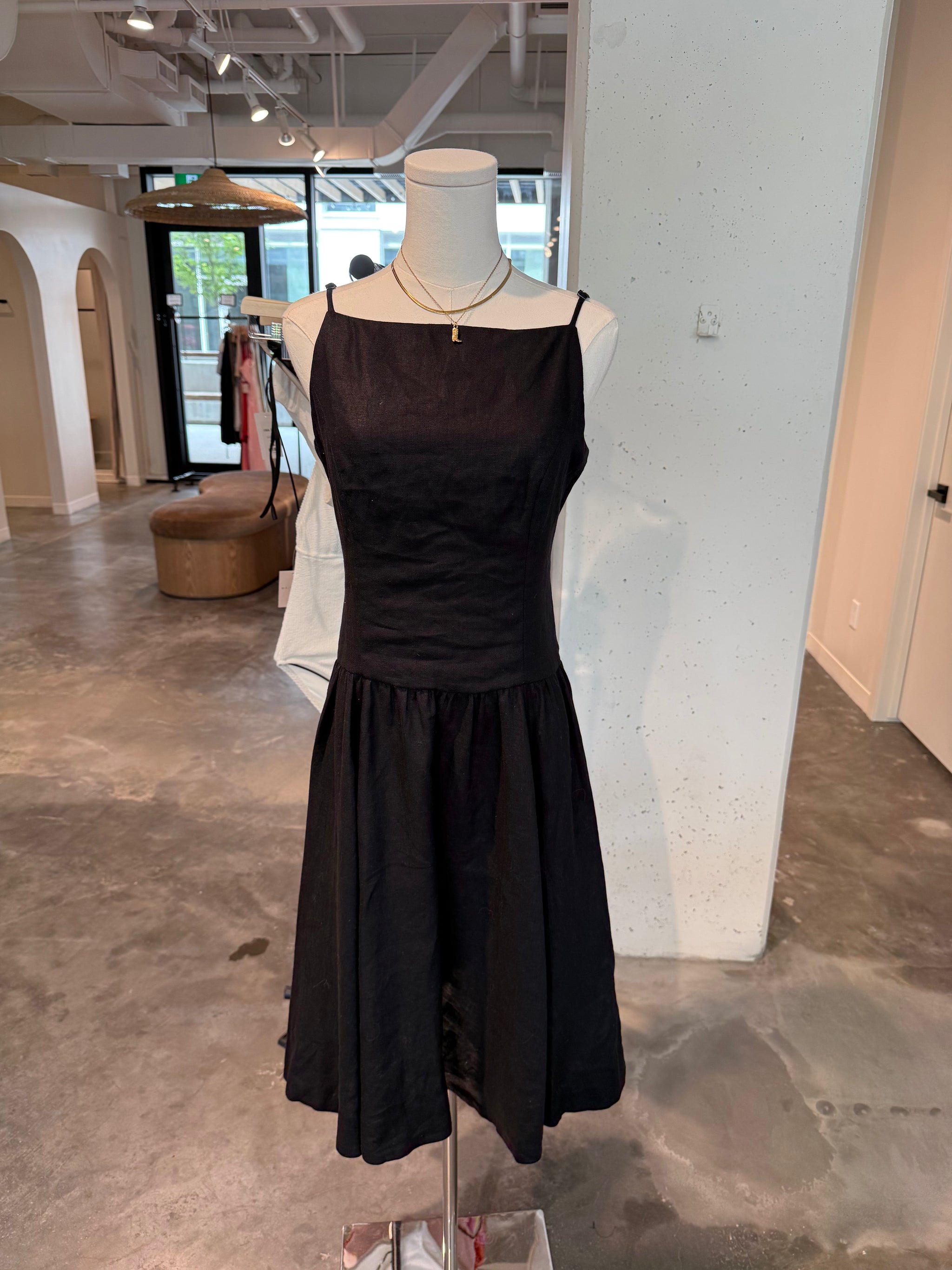 clarabelle linen dress Clarabelle Linen Midi Dress